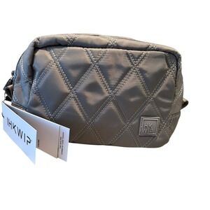 IHKWIP Cosmetic Case Pouch Quilted‎ Gray NWT